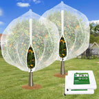 2 Pack Large Fruit Tree Netting, 8X8FT Garden Net, Zipper, Drawstring