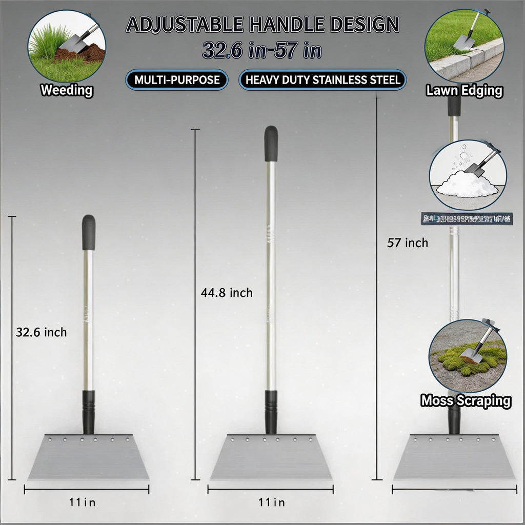 RISETEX Multifunctional Heavy Duty Stainless Steel Garden Flat Shovel