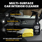 CAR GUYS Super Cleaner | Interior Car Cleaner for Tough Stains | Stain Remover for Car Seats, Carpet, Upholstery, & Leather | 18 Oz Kit with Microfiber Towel