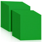 Pokiiulk 20 Baseplates for Bricks, Classic Green Building Base Plates, 10"x 10" (32Studs Each Side), Compatible with All Major Brands