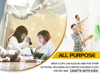 Utopia Drop Cloth (6x9 ft, 2 Pack) Washable and Reusable Drop Cloth for Painting, Furniture & Floor Protection Highly Absorbent Painting Tarp - Canvas Drop Cloth for Outdoor and Indoor Use