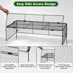 3 Pack Plant Protectors from Animals, Garden Cloches for Plants, Rustproof Chicken Wire Cloche Plant Cages to Keep Animals Out, Sturdy Metal Garden Cages for Outdoor Plants, 40" L × 20.5" W × 10" H