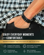 MagnetRX® 3X Strength Magnetic Bracelets for Men – Effective Titanium Mens Magnetic Bracelet – Premium Fold–over Clasp & Adjustable Length with Sizing Tool & Gift Box (Black)