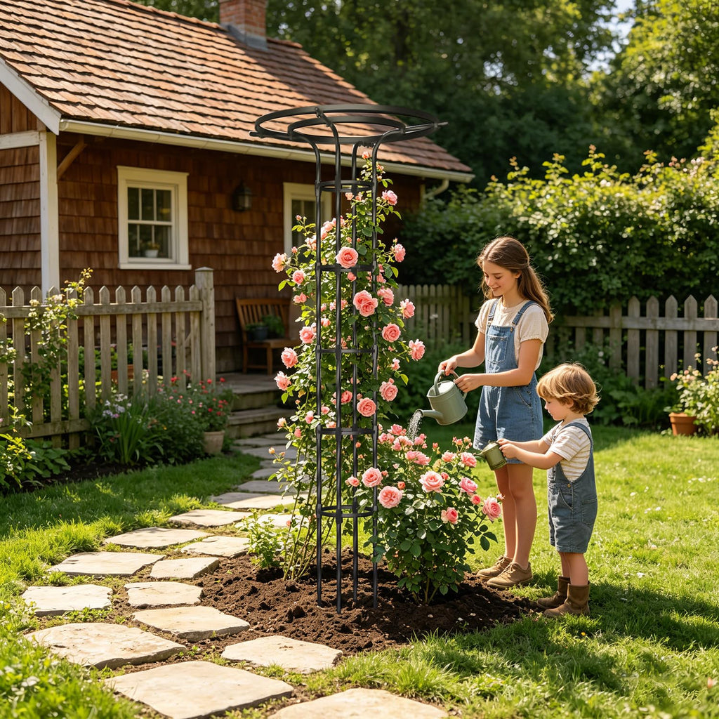 Garden Trellis for Climbing Plants Outdoor,84.6" Tall Umbrella Trellis