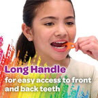 GUM Crayola Twistables Kids Flossers with Fluoride, Designed for Little Hands, Three Fun Fruit Flavors, Easy-to-Use Dental Floss Picks for Children Ages 3+, 90 Count (Pack of 4)