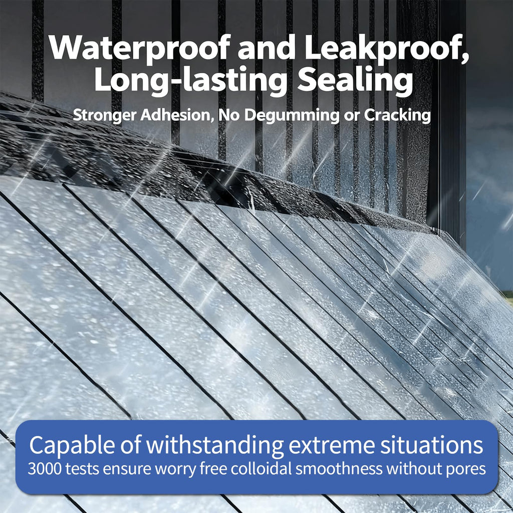 9900 Sealant Waterproof,Outdoor Silicone Sealant, Permanently Repairs Roof & Wall Cracks, Waterproof, Heat & Stretch-Resistant, Tough & Tear-Proof for Exteriors (Black)