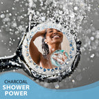 SHOWER BOUQUET Loofah-Charcoal Bath-Sponge XL-Color-4-Pack Extra-Large 75g