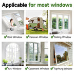 HOFUDON Adjustable Magnetic Window Screen Max 39" x 59", White Frame