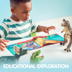 JOYIN Big Dinosaur Toys for Toddlers, 6 Piece Large Soft Dinosaur Figures with an Educational Book, Jumbo Realistic Toys for Boys and Girls Gift, Kids Ages 1 2 3 4 5