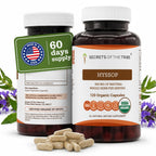 Secrets of the Tribe Hyssop USDA Organic Capsules | Certified Organic Vegetarian Capsules, Herbal Dietary Supplement | Hyssopus officinalis Dried Herb (120 Count)