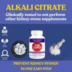 Moonstone Stone Stopper Capsules, Kidney Stone Prevention, Calcium Oxalate Protector, Alkali Citrate Support Supplement, Developed by Urologists to Support Kidney Health, 90 Day Supply (360 Count)
