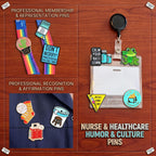Giegxin 40 Pcs Funny Nurse Enamel Pins Nursing Medical Brooches for Backpacks Cute Novel Lapel Pins Bulk Humorous Nurse Badge Accessories for Paramedic Registered Doctor Healthcare Medical Gift