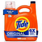 Tide Liquid Laundry Detergent, Original Scent, 125 fl oz, 100 Loads, Boosted Clean Even in Cold Water with Concentrated Washing Soap