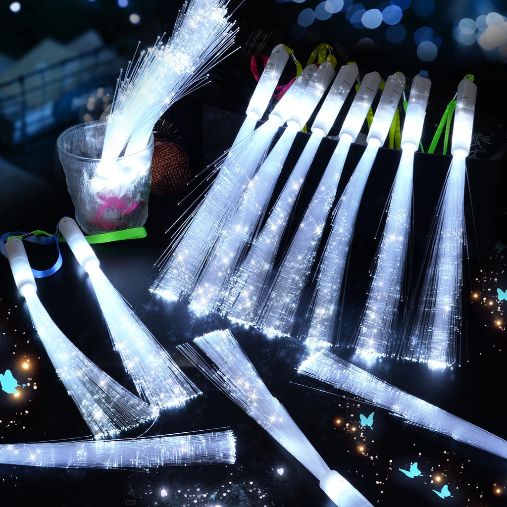 SHQDD 28 PCS Fiber Optic Lights, Glow Fiber Wands, Wedding Party Supplies