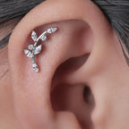 limerencia ASTM F136 Threadless Push in Titanium Earrings,Hypoallergenic Flat Back Cubic Zirconia 18G 6mm 8mm Body Piercing Studs for Cartilage Helix Tragus Conch(a pair)
