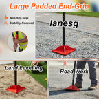 8" x 8" Steel Tamper Tool with 48" Handle, Heavy Duty Hand Compactor for Soil, Gravel, Dirt, Asphalt, Pavers, Driveway Repair, Lawn & Landscaping