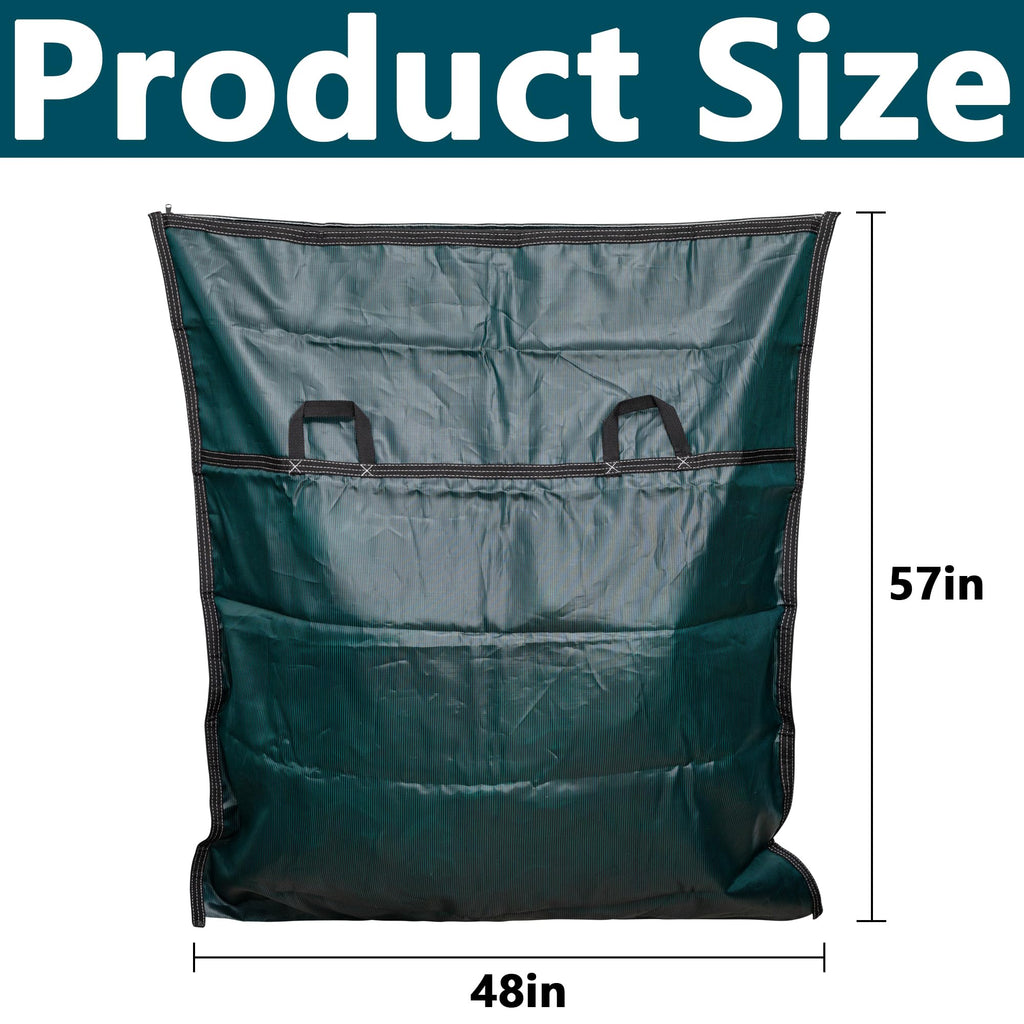 Adnee Pool Safety Cover Stowaway Bag with 4 Carry Handles,48x57 Inch Waterproof Pool Cover Storage Bag, Pool Cover Stowaway Bags for Pool Covers Packing