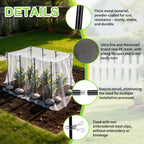 8 Pack 2.7ft Metal Garden Netting Covers Kit for Raised Beds