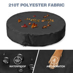Niubya Round Dog Pool Cover, Foldable Pet Swimming Pool Cover, Waterproof Dustproof and Washable Pool Protective Cover with Drawstring Design, 64 x 12 Inches