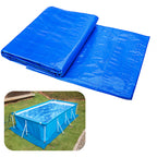 codree 9.7 x 6.7 Ft Rectangular Pool Ground Cloths- Waterproof PE Swimming Pool Ground Cloth- Dust-Proof Heavy Duty Square Ground Cloth Pool Tarp for Above Ground Pools