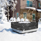 ULTCOVER Waterproof 600D Polyester Square Hot Tub Cover Outdoor SPA Covers 90 x 90 inch, Black
