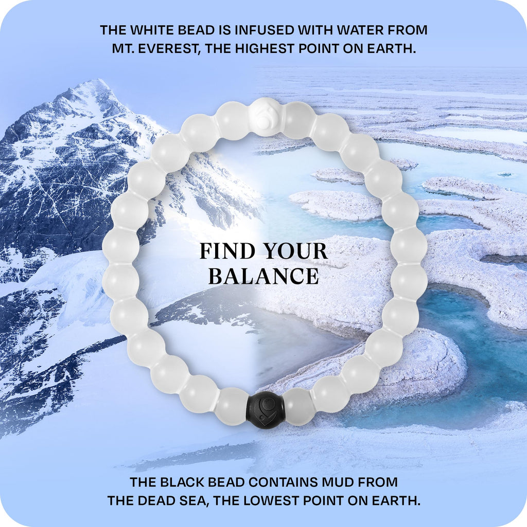 Lokai Classic Clear Beaded Silicone Bracelet for Women & Men, M Jewelry