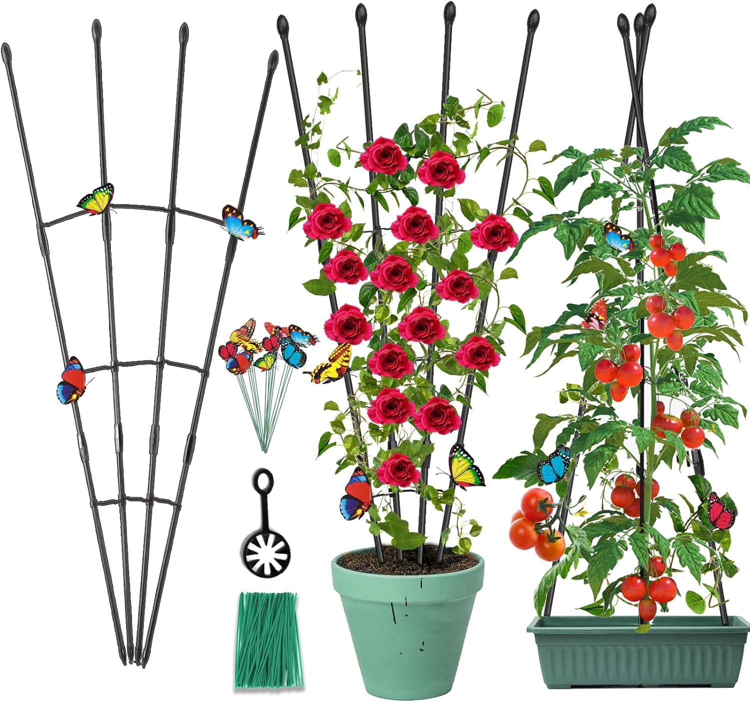 Antizz 47in Garden Trellis for Potted Climbing Plants Outdoor Indoor
