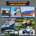 12V 15Ah Lithium Battery LiFePO4 Deep Cycle Battery, Up to 8000+ Cycles Rechargeable Batteries With Charger, 12 Volt Lithium Battery for Fish Finder, Power Wheels, Mobility Scooter, Lighting and More
