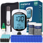 Metene TD-4116 Blood Glucose Monitor Kit, 100 Glucometer Strips, No Coding