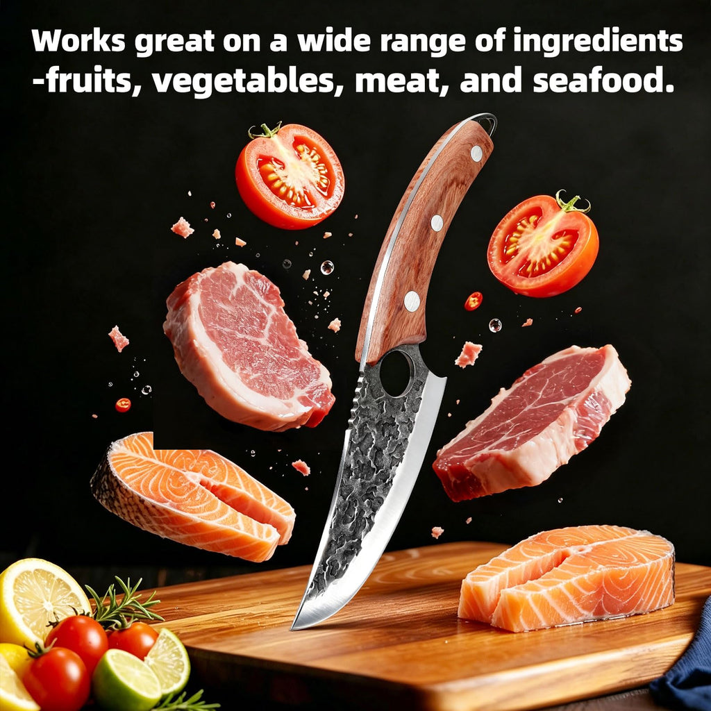 Birthday Gifts for Men Dad Husband - Chef Knife, Kitchen Knife for Cooking, Unique Gifts for Men Boyfriend Him, Hand Forged High Carbon Steel Knife for Home Outdoor BBQ Camping Christmas, 6 Inch