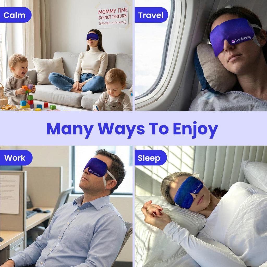 Steam Eye Mask, Self Heating Warm Compress for Dry Eyes I Heated Fast Relief for Stye, Puffy Sensitive Eyes, Moist Heat, Easter Basket Stuffers, Travel & Relaxation Gifts for Women and Men - Unscented