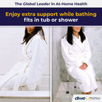 Drive Medical Shower Stool - Adjustable Height - Lightweight Aluminum Construction - 300 Lb Weight Capacity - Compact Tub & Shower Seat - Safety Bath Accessory - White