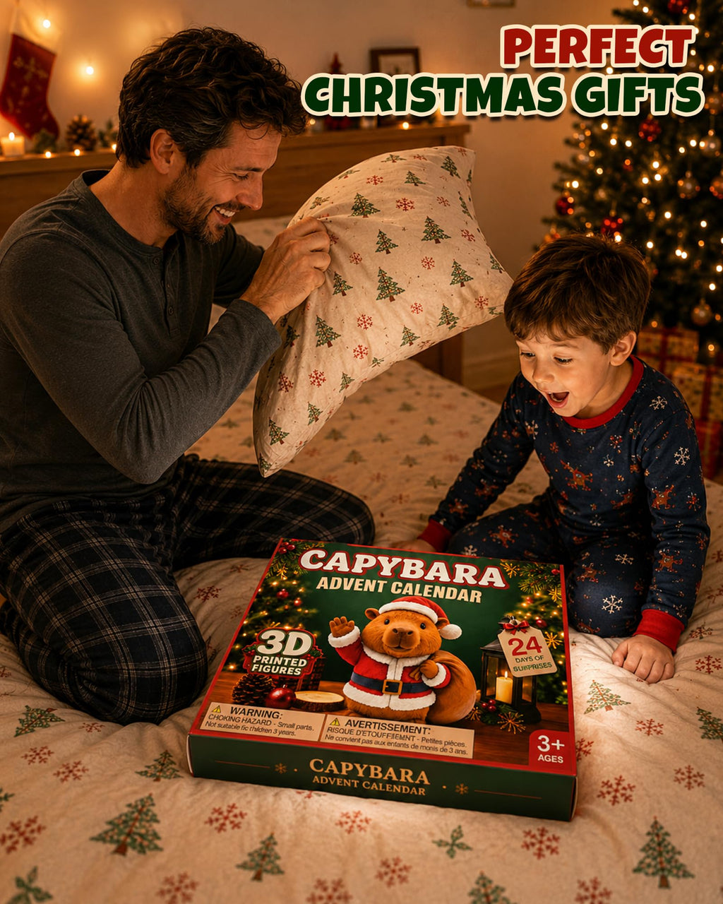 Capybara Advent Calendar 2026 for Boys Girls 3D Printed Animal Toys Gifts