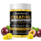 Nutravita NSF Certified Creatine Gummy - Creatine Monohydrate Gummies for Men & Women-5g of Creatine Monohydrate per Serving - Sugar Free,Vegan, Passion Fruit Flavor, 120 Count