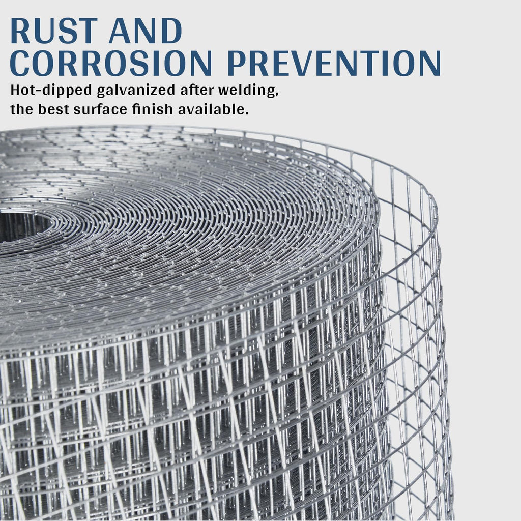 Salmut Hardware Cloth 1/4 in. x 4 ft. x 50 ft. 23-Gauge, Galvanized Wire Mesh Fencing, Chicken Wire Mesh, Wire Fence Roll, Garden Fencing, Snake Fencing, Hardware Mesh