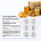 Propolis Liposomal Vitamin C by Beekeeper's Naturals, 1000mg Vitamin C, Propolis & Organic Honey, Supercharged Immune Support & Increased Bioavailibity for Max Absorption, 30 Ct
