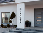 12 Inch Modern Floating House Numbers for Outside | Large Metal House Numbers for Outdoors | Black Coated Rust-Proof Home Address Numbers/Plaques | Metal Numbers