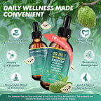 Royavita Soursop Bitters Liquid Drops, Bitter Herbs with Soursop Extract, Ashwagandha, Sea Moss & Black Seed Oil, Formulated for Immune Wellness, Antioxidant Support & Healthy Digestion, 2 FL Oz