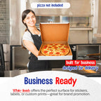 MT Products 16" x 16" x 1.9" Extra Thin White Paperboard Pizza Boxes (10 Pack) - Jumbo Lightweight Folding Bakery Box for XL Thin-Crust Pizza, Donuts, Apparel & Gifts - Made in USA