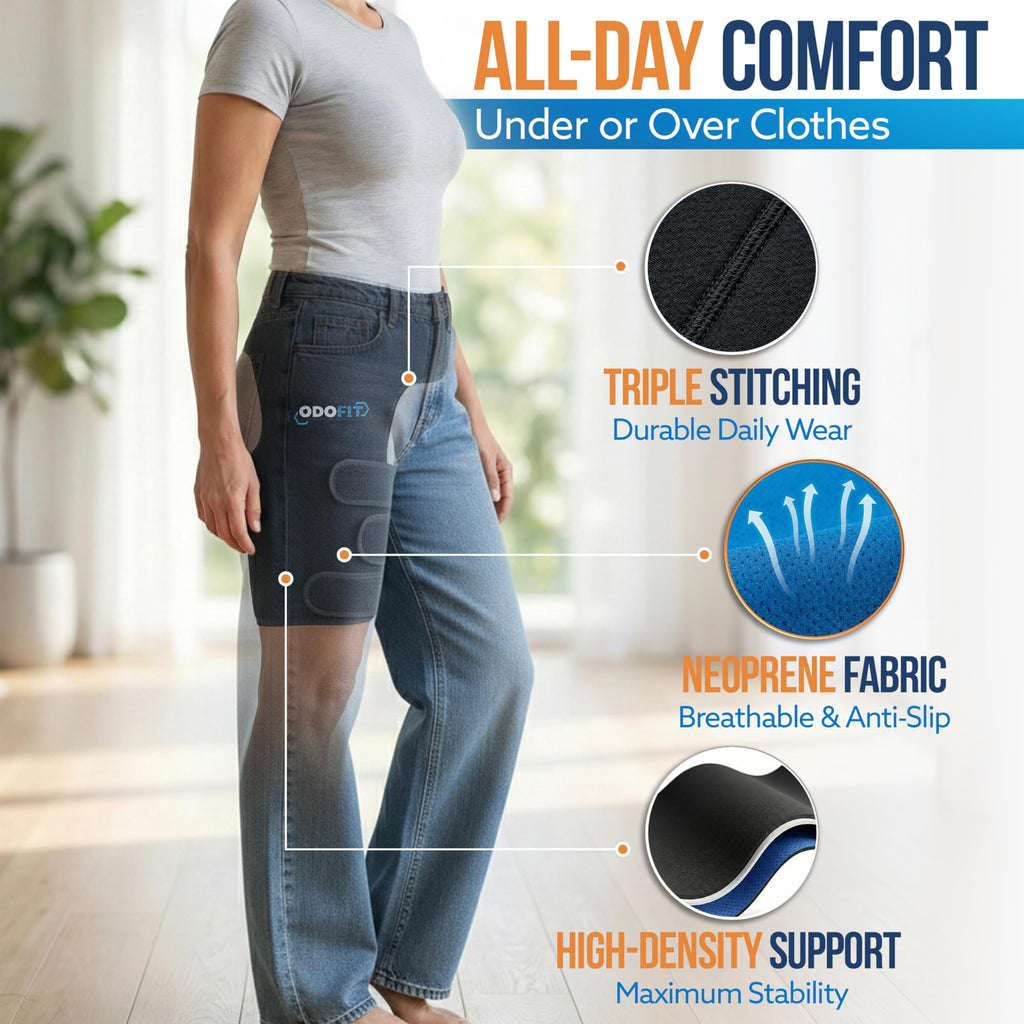 5 in 1 Hip Brace for Women Men Sciatica Pain Relief Devices - Adjustable Groin, Hip Flexor Compression Wrap for Comfortable Thigh, Hamstring & Sciatic Nerve Support, Improved Mobility & Recovery