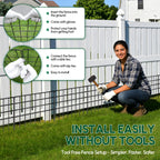 42.5ft(L) x 13in(H) Garden Fence Animal Barrier, 30 Panels No Dig Fence Panels for Dog Rabbit, Rustproof Metal Dig Defence Fencing Bottom Barrier, Anti Digging Garden Edging Border for Outdoor, Yard