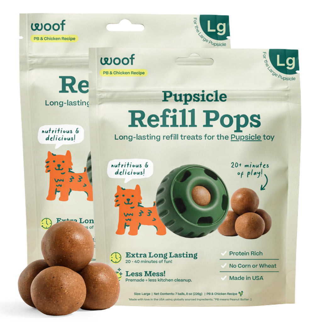WOOF Pupsicle Chicken Refill Pops Dog Treats, Large, 7 Count, 2 Pack