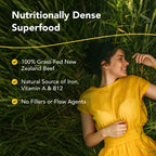 NORTH AMERICAN HERB & SPICE PurelyLiver - 150 Capsules - 100% Grass-Fed, Finished New Zealand Beef with Vitamin A, B12 & Iron - 30 Servings