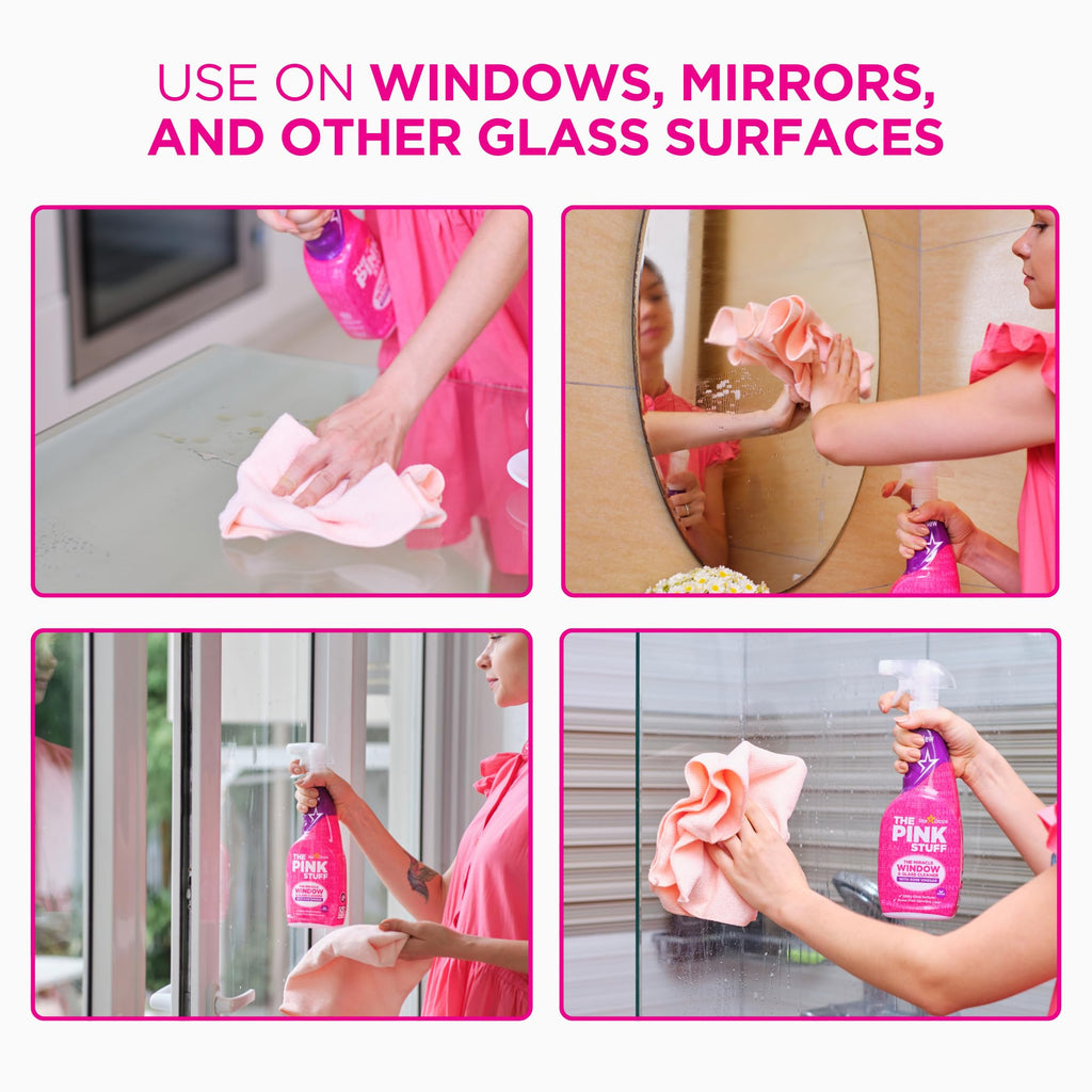 Stardrops - The Pink Stuff - The Miracle Window & Glass Cleaner with Rose Vinegar 3-Pack Bundle (3 Window & Glass Cleaner)