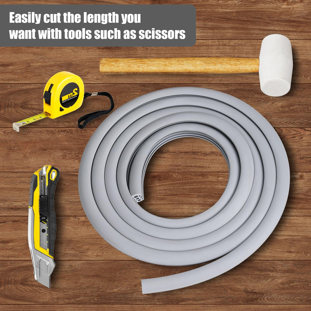 Flexible EPDM Rubber Strip (10 ft Long and 1-1/2 inch Wide, Suitable for 1-1/4“ to 1-1/2”) for Concrete Crack Repair and Replacement - Weather and Aging Resistant Expansion Joint Filler for Driveways
