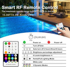 Underwater Pool Lights for Above Ground Pools and Inground Swimming Pools with Remote Timer Off, Magnet RGB Submersible LED Lights Rechargeable Spotlight 16 Colors 9-Mode, Hot Tubs, Fountain -4Pack