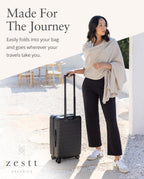 zestt Dreamsoft Travel Scarf, Wrap and Shawl, Organic Cotton, Birch