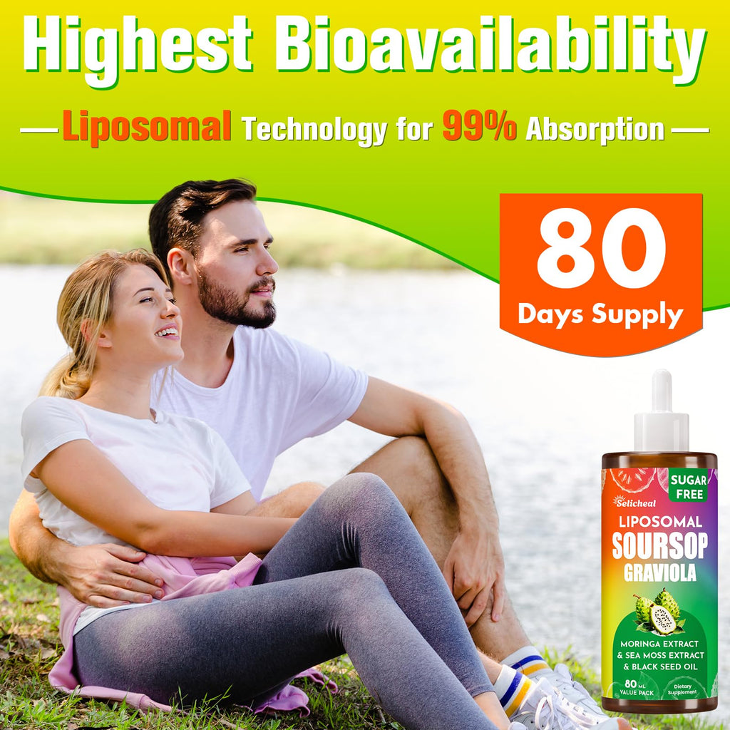 Soursop Bitters Liquid 880MG, Soursop Multivitamin Drops with Leaf Extract & Sea Moss, for Cell Support & Regeneration, Immunity, Liver, Gut, Zzz, Skin & Antioxidant | 5.6 Fl Oz - 160 Days Supply