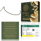 ORBON Original Certified Raw Pyrite Anklet for Women | Natural Raw Pyrite Crystal Ankle Bracelet for Wealth & Abundance | Genuine Stone, Adjustable Fit, Astrologer Recommended | Success Energy with Activation Card & Authenticity Certificate (2 MM BEADS)
