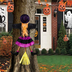 ILLUMINEW Halloween Decorations Outdoor, Solar Witch, Orange Purple